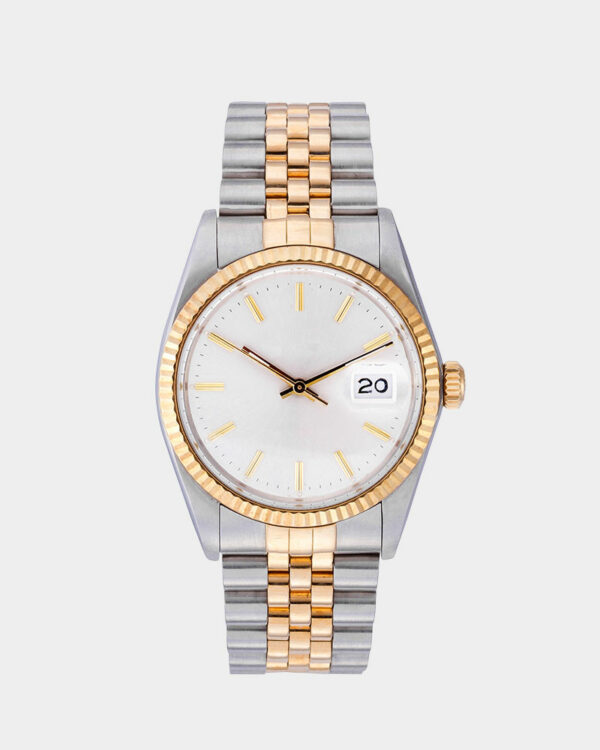 Golden frame digital bracelet watch