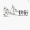 Brilliant Round-Cut Moissanite Earrings in 4.5mm, 0.62 Carats set in 14 k White Gold for Women - Image 2