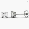 Brilliant Cushion 4.5mm 0.83 Carat Moissanite 925 Sterling Silver Earrings for Women - Image 2