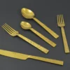 Flatware set of 20 Pieces Golden Egyptian Design - Image 2