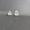 Brilliant Trillion 4.5mm 0.54 Carat Moissanite 925 Sterling Silver Earrings for Women - Image 4