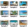 Tropical Paradise 3D Wall Decal, Beach Scenery Window Sticker, Vinyl Wall Art - Image 3