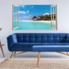 Tropical Paradise Window Sticker, Vinyl Decorative Window Cling Decal, Peel & Stick Film - Image 4