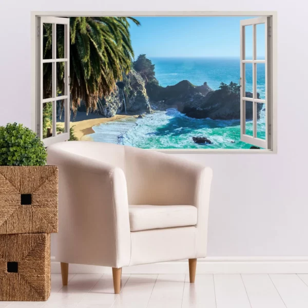 Decorative Paradise Vista Wall Sticker, Removable Wall Art Decal
