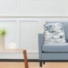 22 X 22 Inches Throw Pillow Cover Blue & White Furry Stripes - Image 2