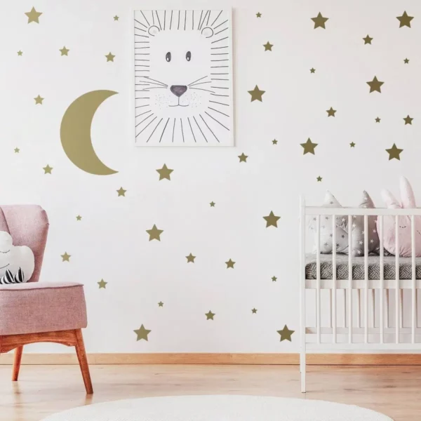 Celestial Dreams Wall Sticker Collection, Space Themed Decals, Star Decor Set