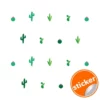 Cactus Oasis Vinyl Wall Decals - Transform Your Space with Nature - Image 2