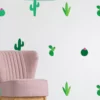 Cactus Oasis Vinyl Wall Decals - Transform Your Space with Nature - Image 3