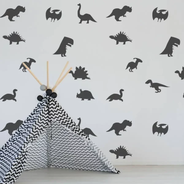 Dinosaur Dreams Wall Sticker Set, Removable Vinyl Wall Decal Collection