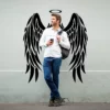 Majestic Feather Wall Sticker - Ethereal Wings Vinyl Wall Art Decal - Image 4