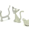 Vibhsa Dog Cat & Bird Ring Holders Set - Silver - Image 2