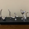 Vibhsa Dog Cat & Bird Ring Holders Set - Silver - Image 4