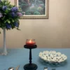 Vibhsa Pillar Candle Holder - Matte Black (7"H) - Image 6