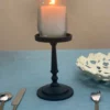 Vibhsa Pillar Candle Holder - Matte Black (7"H) - Image 7