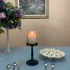 Vibhsa Pillar Candle Holder - Matte Black (7"H) - Image 8