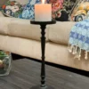 Vibhsa Pillar Candle Holder - Matte Black - Image 3