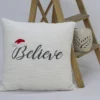 Vibhsa 20" x 20" Christmas Pillow- Believe - Image 11