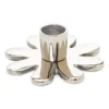 Decorative Silver Flower Candle Holder - Image 3