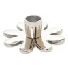 Decorative Silver Flower Candle Holder - Image 7
