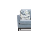 22 X 22 Inches Throw Pillow Cover Blue & White Furry Stripes - Image 3
