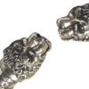 Antique Norse Lion Heads Viking Bracelet With Square Pattern - Image 2