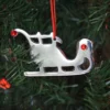 Sleigh Christmas Tree Ornament Decorations Set of 8 - Image 3