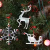 Sleigh Christmas Tree Ornament Decorations Set of 8 - Image 4