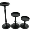 Pillar Candle Holder Set of 3 Black - Image 5