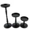 Pillar Candle Holder Set of 3 Black - Image 8