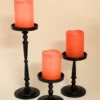 Pillar Candle Holder Set of 3 Black - Image 11