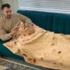 Super Soft Warm Flannel Burrito Blankets 280Gsm Round Shape Airplane Travel Throw Coral Fleece Tortilla Nap Wrap Blankets - Image 7