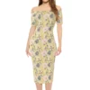 Womens Off The Shoulder Office Lady Dress - Image 2