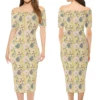 Womens Off The Shoulder Office Lady Dress - Image 3