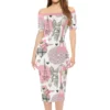 Womens Off The Shoulder Office Lady Dress - Image 2