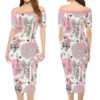 Womens Off The Shoulder Office Lady Dress - Image 3