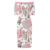 Womens Off The Shoulder Office Lady Dress - Image 4