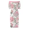 Womens Off The Shoulder Office Lady Dress - Image 5
