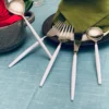 White & Silver Flatware Stainless Steel Set of 20 - Image 7
