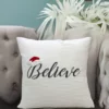Vibhsa 20" x 20" Christmas Pillow- Believe - Image 2