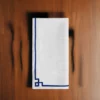 Table Cloth Napkins Set of 4 with Blue Embroidery - Image 4