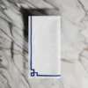Table Cloth Napkins Set of 4 with Blue Embroidery - Image 3