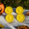 Vibhsa Sunflower Yellow Napkin Rings Set of 4 - Image 3