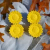 Vibhsa Sunflower Yellow Napkin Rings Set of 4 - Image 2