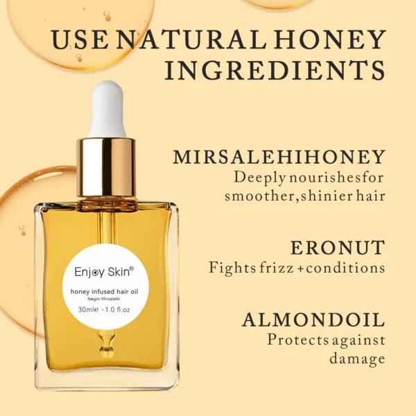 Honey Hair Oil For Straightening Hair - Hair Repair Moisturizing Hair Serum