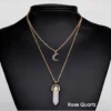Artilady Natural Opal Stone Moon Choker Necklace Elegant Crystal Pendant Jewelry - Image 3