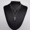 Artilady Natural Opal Stone Moon Choker Necklace Elegant Crystal Pendant Jewelry - Image 10