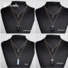 Artilady Natural Opal Stone Moon Choker Necklace Elegant Crystal Pendant Jewelry - Image 7