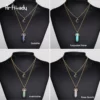 Artilady Natural Opal Stone Moon Choker Necklace Elegant Crystal Pendant Jewelry - Image 8