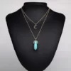 Artilady Natural Opal Stone Moon Choker Necklace Elegant Crystal Pendant Jewelry - Image 9