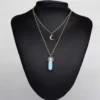 Artilady Natural Opal Stone Moon Choker Necklace Elegant Crystal Pendant Jewelry - Image 11